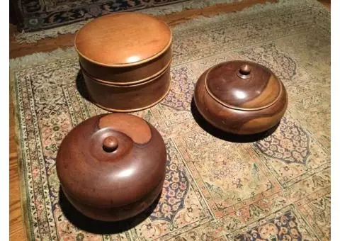 Set of 3 wooden boxes